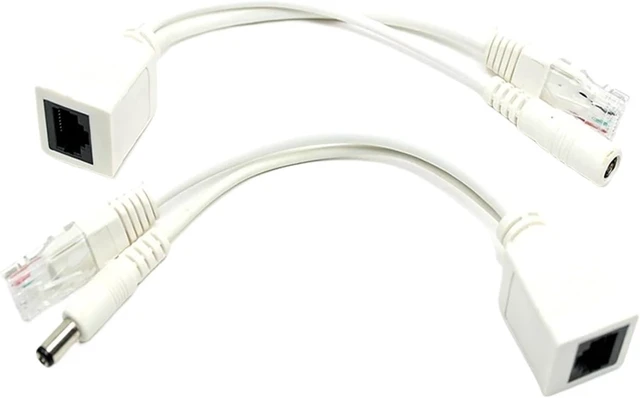 Alt view image 2 of 6 - 1 PCS Passive POE Splitter Cable Kit 12-56V Input 10/100/1000Mbps 12V PoE
