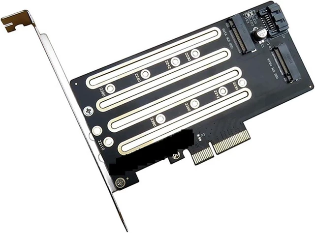 Alt view image 2 of 2 - 1pcs NVMe M.2 SSD to PCIe 3.0 4.0 x4, M.2 SSD to Dual-Purpose Adapter with Bracket