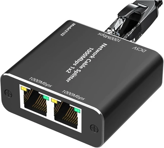 Main image of 1 PCS Extender Network Cable Adapter 1000Mbps RJ45 Ethernet Splitter