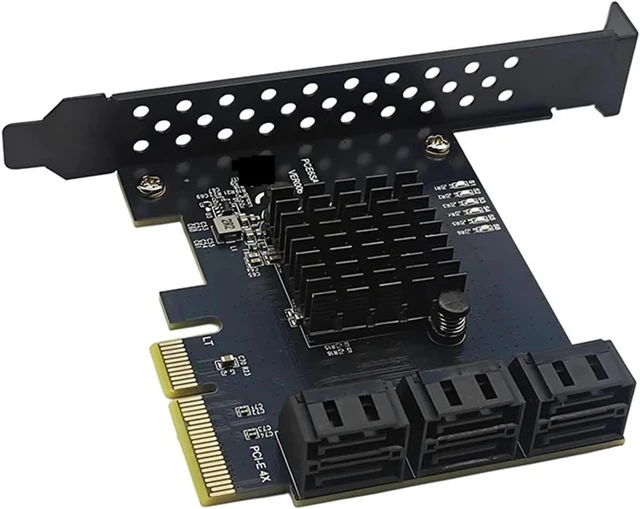 Main image of PCI Express X4 to 6 Port SATA3 Converter Expansion Card Adapter 6 Port 3.0 6Gbps Controller for Hard Disk Drive HDD SSD