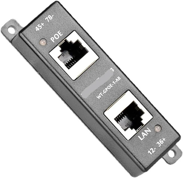 Main image of 1 PCS Single-Port Gigabit Passive PoE Injector, 45W, with LED Indicator