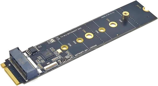Main image of NVME to M.2 SSD Adapter M Key to B+M Key SSD M2 Adapter Convert Card Riser JMB582 Chip for 2230 2242 2260 2280 M.2 SSD