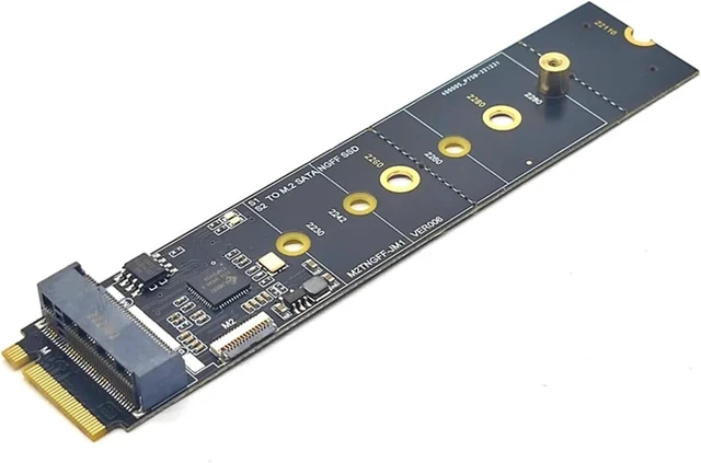 Alt view image 4 of 5 - NVME to M.2 SSD Adapter M Key to B+M Key SSD M2 Adapter Convert Card Riser JMB582 Chip for 2230 2242 2260 2280 M.2 SSD