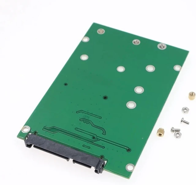 Alt view image 2 of 6 - M.2 Solid State NGFF to Adapter Card MSATA Hard Drive to Adapter Card 2-in-1 2.5"/3.5" Hard Disk Use