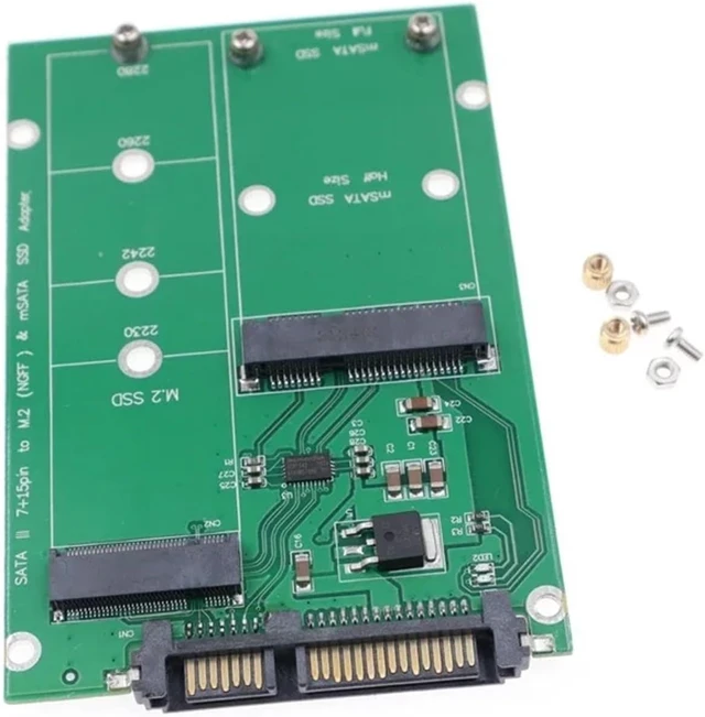 Alt view image 3 of 6 - M.2 Solid State NGFF to Adapter Card MSATA Hard Drive to Adapter Card 2-in-1 2.5"/3.5" Hard Disk Use