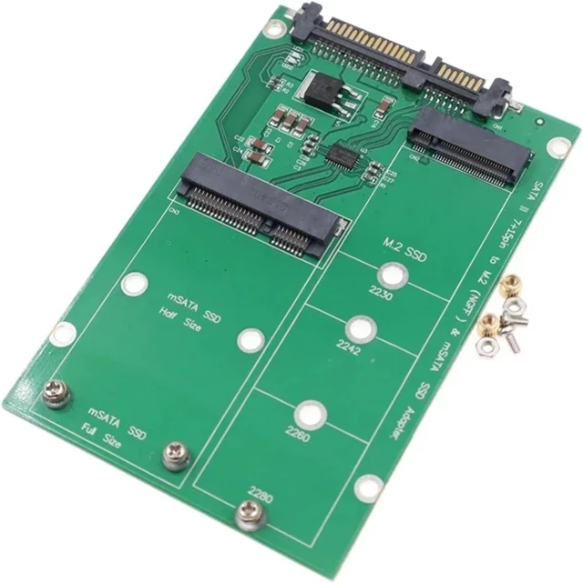 Alt view image 5 of 6 - M.2 Solid State NGFF to Adapter Card MSATA Hard Drive to Adapter Card 2-in-1 2.5"/3.5" Hard Disk Use