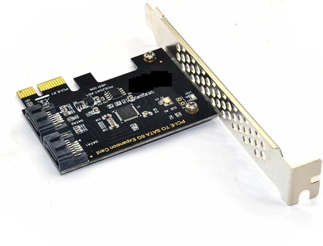 Alt view image 2 of 3 - Mining PCIE PCI-E Adapter PCI Express 3 Controller Card 2 Port III 6Gb Adapter Expansion Card for Desktop PC