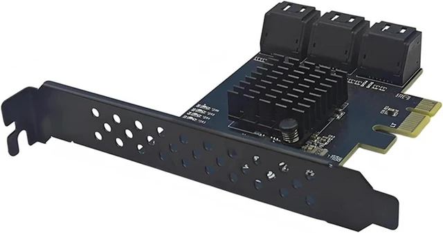Alt view image 2 of 4 - PCI Express X1 to 6 Port SATA3.0 ControllerConvert Card Adapter 6 Port 3.0 Expansion Card 6Gbps for Hard Disk Drive HDD SSD
