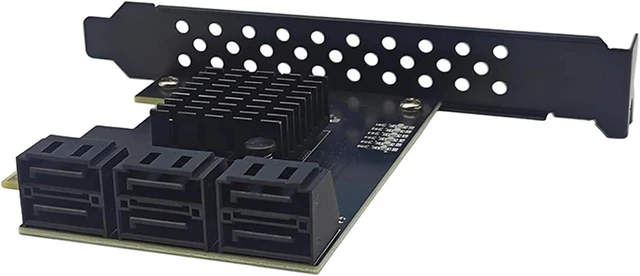 Alt view image 3 of 4 - PCI Express X1 to 6 Port SATA3.0 ControllerConvert Card Adapter 6 Port 3.0 Expansion Card 6Gbps for Hard Disk Drive HDD SSD