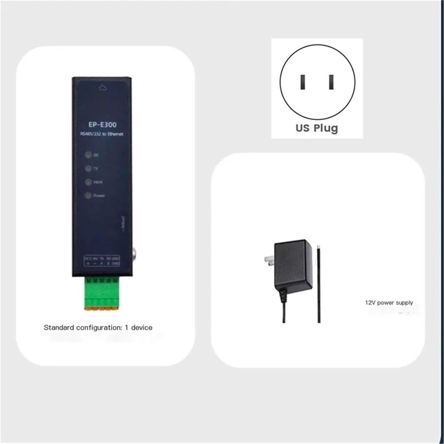 Alt view image 4 of 5 - E300 DIN Rail RS485 Modbus Gateway Serial to Ethernet Module