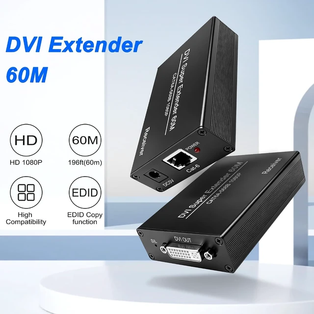 Alt view image 6 of 7 - XMSJSIY DVI DVI-D Extender Over Cat 5e/6e Ethernet