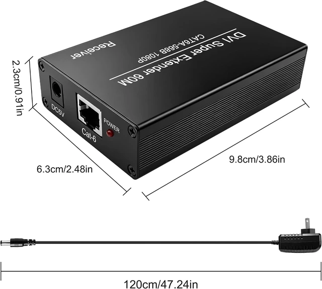 Alt view image 2 of 7 - XMSJSIY DVI DVI-D Extender Over Cat 5e/6e Ethernet