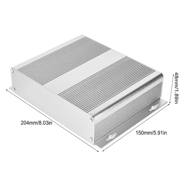 Alt view image 3 of 7 - Aluminum Enclosure, Heat Dissipating Case for PCB, 48x204x150mm