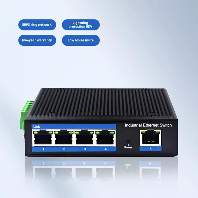 Alt view image 4 of 7 - Compactly 5 Port Gigabit Metal Switcher with 5000V Industrial Protections and Reliabled Data Transmission