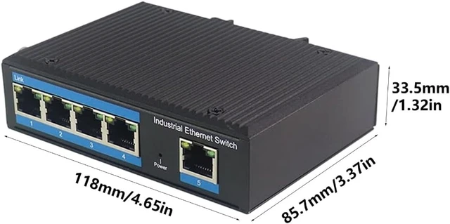 Alt view image 5 of 7 - Compactly 5 Port Gigabit Metal Switcher with 5000V Industrial Protections and Reliabled Data Transmission