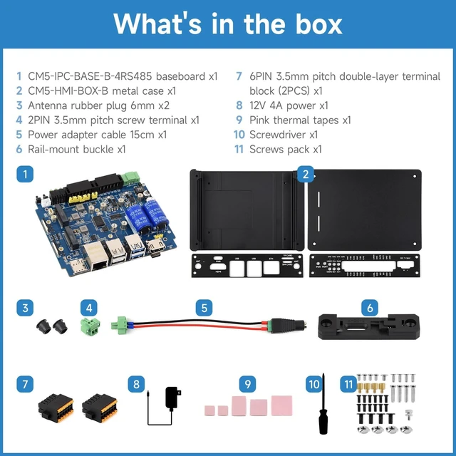 Alt view image 2 of 7 - KLAYERS Industrial PC for CM5 1000M RS485 4X Ports
