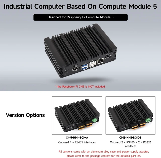 Alt view image 3 of 7 - KLAYERS Industrial PC for CM5 1000M RS485 4X Ports