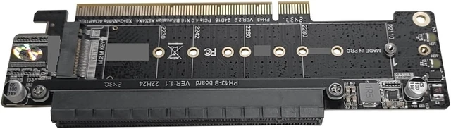 Alt view image 2 of 3 - PCIe X16 to X8+X4+X4 Expansion Riser Card Extended Card Support 2280/2260/2242/2230 SSD Adapter Card Expansion Card