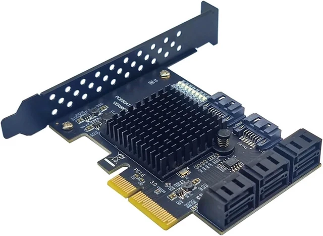 Main image of PCIE 8 Port Expansion Card Extension Board PCI E PCI-E PCI Express X4 to SATA3 6G HDD SSD Adapter Controller Hub Multiplier