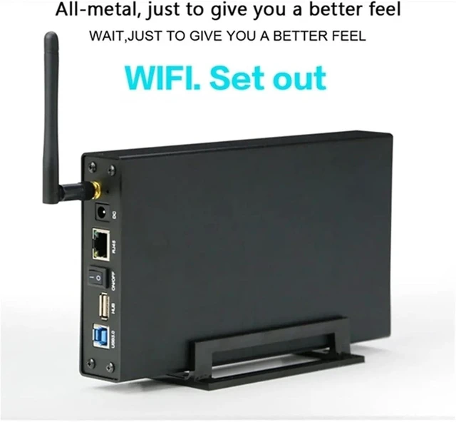 Alt view image 3 of 6 - 3.5inch HDD/SSD NAS Enclosure USB3.0 RJ45