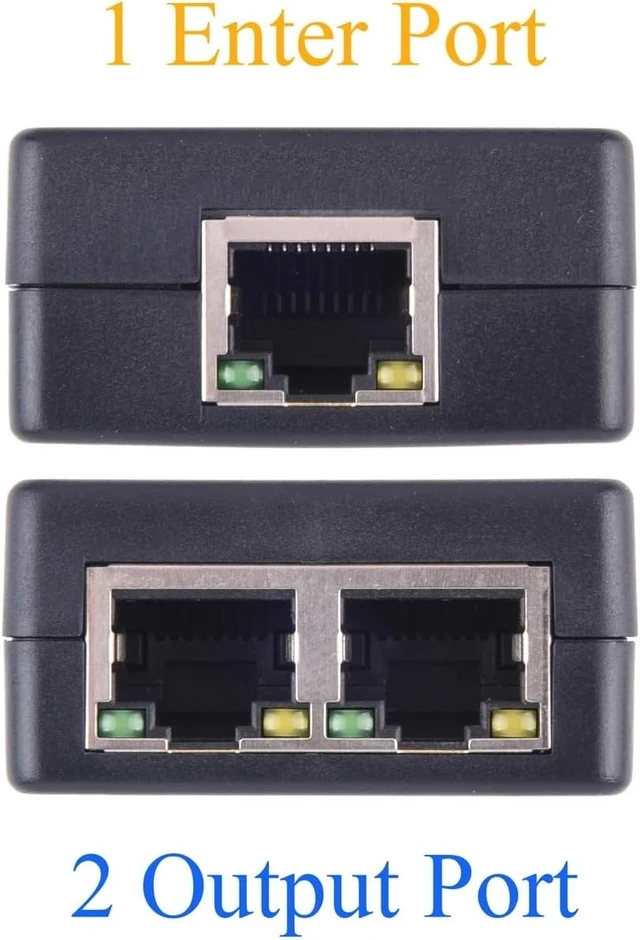 Alt view image 4 of 6 - 1 to 2 Port PoE Extender 100Mbps 262ft IEEE 802.3af/at for IP Cameras AP VoIP