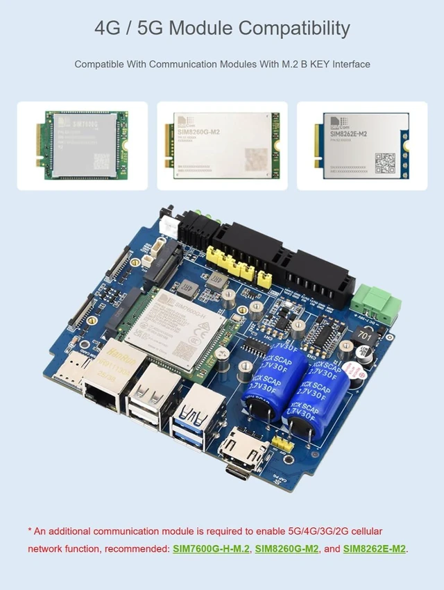 Alt view image 5 of 7 - TUOPUONE Industrial Computer for Pi CM5 (NOT Included), 1000M Ethernet RJ45 Port, Onboard 2 × RS485 + 2 × RS232 interfaces