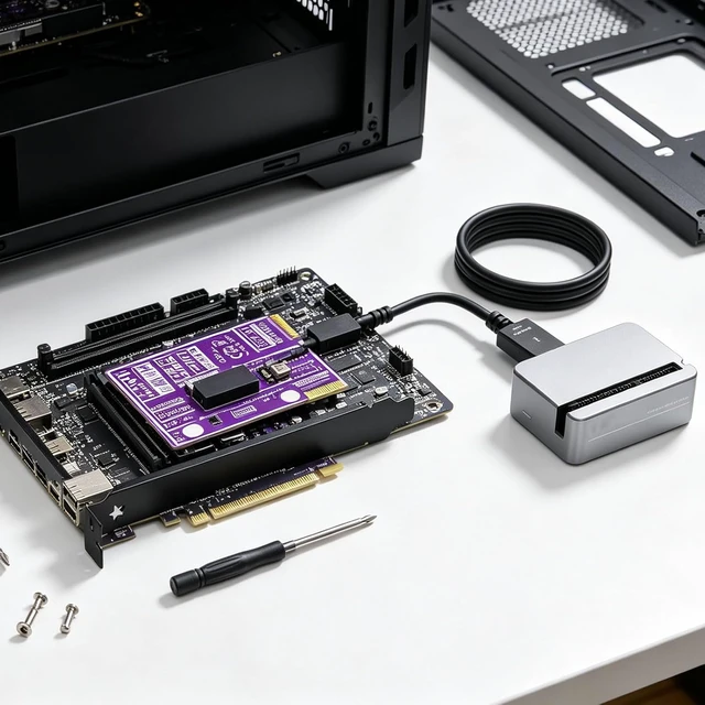 Alt view image 5 of 7 - PCIE4.0 X 2 External PCIe Slot Extension Kit with a Cable-Linked