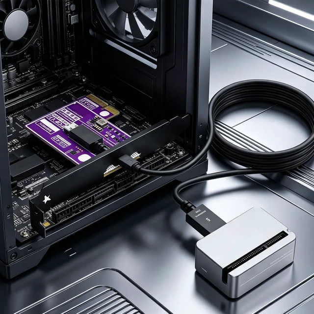 Alt view image 6 of 7 - PCIE4.0 X 2 External PCIe Slot Extension Kit with a Cable-Linked
