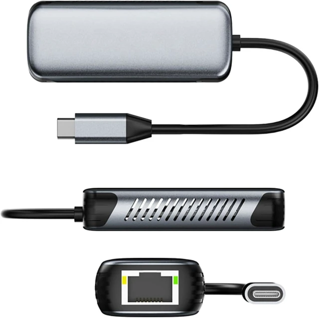 Alt view image 6 of 7 - 5Gbps Ethernet Adapter RJ45 to Type C Internet Converter