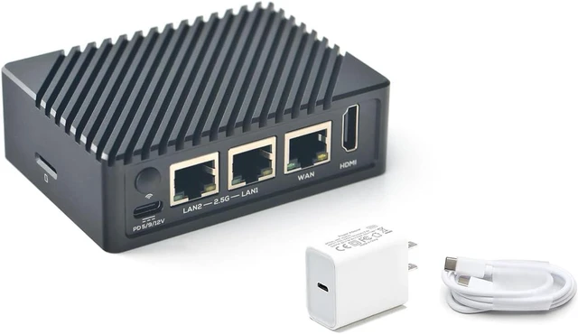 Main image of FriendlyElec NanoPi R5S-LTS OpenWrt Router RK3568 4GB 64GB Dual 2.5GbE (Power Kit)