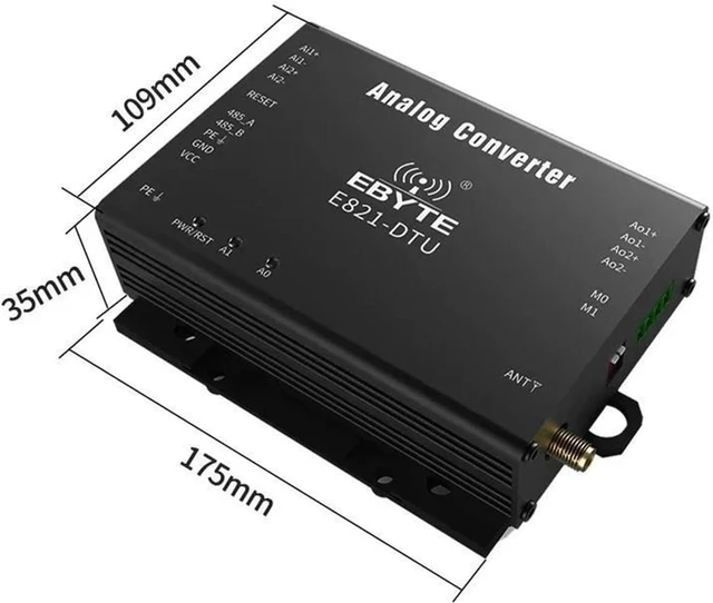 Alt view image 2 of 6 - RS485 Wireless ModBus RTU 1W 433MHz Gate Way Module 4Channel Analog