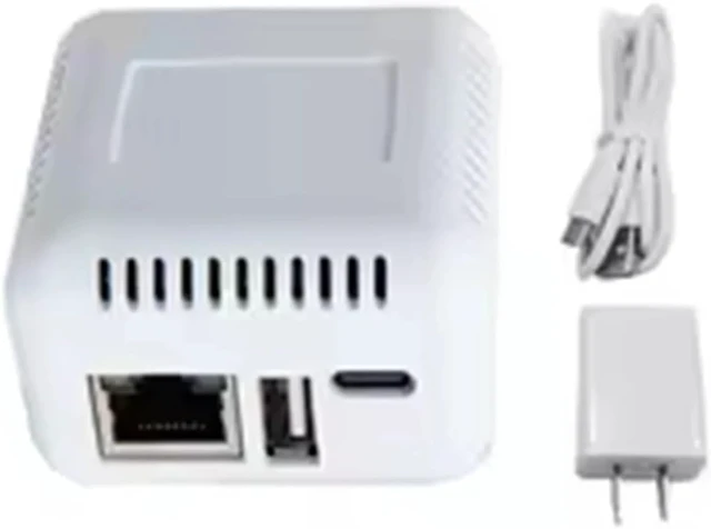 Main image of Compatible with Universal A20M NP330 Mini USB 2.0 Print Server, 100Mbps RJ45 Network Printer Sharing Adapter with US Power Plug