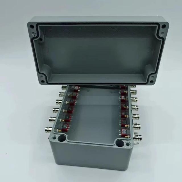 Alt view image 2 of 7 - DieCast Aluminum 16BNCPort RF Enclosure Box, 210×120×90mm