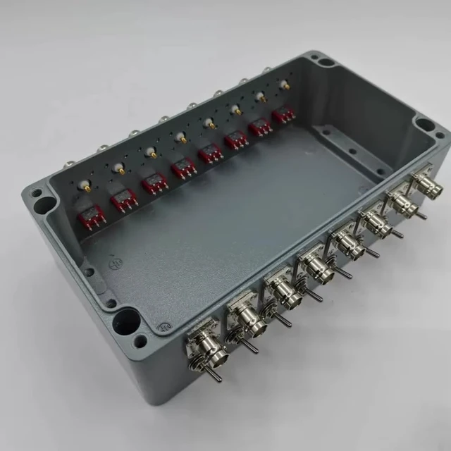 Alt view image 4 of 7 - DieCast Aluminum 16BNCPort RF Enclosure Box, 210×120×90mm