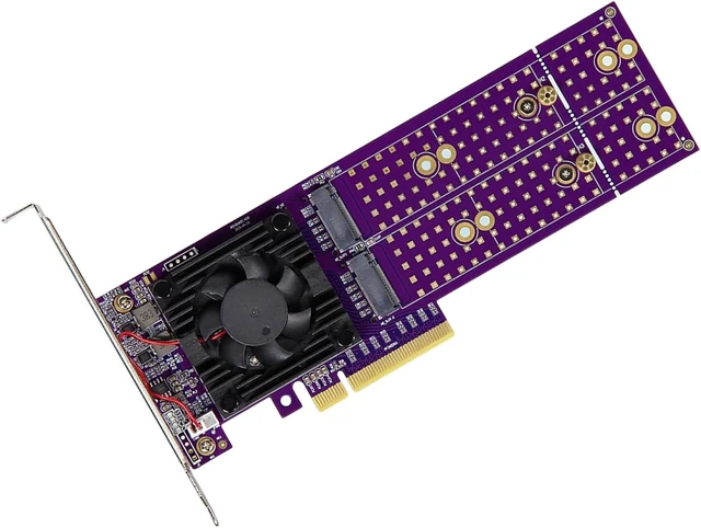 Main image of ASM2824 2 Bay Expansion Card with Cooling Fan for MS Desktop