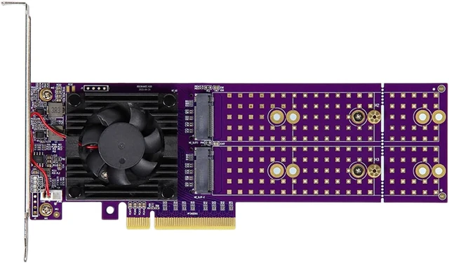 Alt view image 5 of 7 - ASM2824 2 Bay Expansion Card with Cooling Fan for MS Desktop