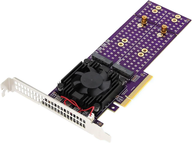 Alt view image 6 of 7 - ASM2824 2 Bay Expansion Card with Cooling Fan for MS Desktop