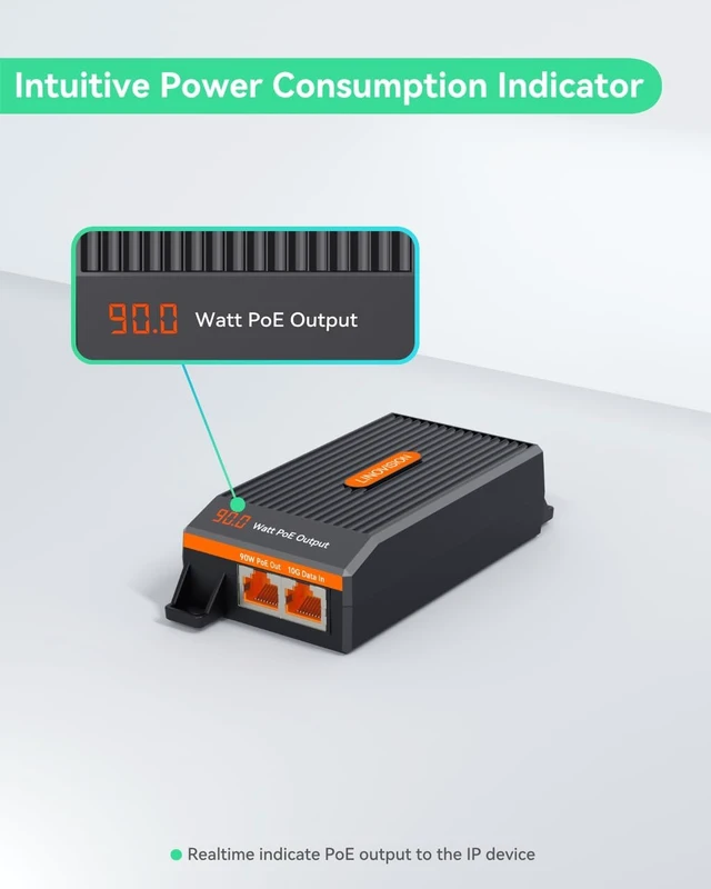 Alt view image 5 of 7 - LINOVISION 10G BT90W PoE++ Injector and Outdoor 5 Port PoE Extender