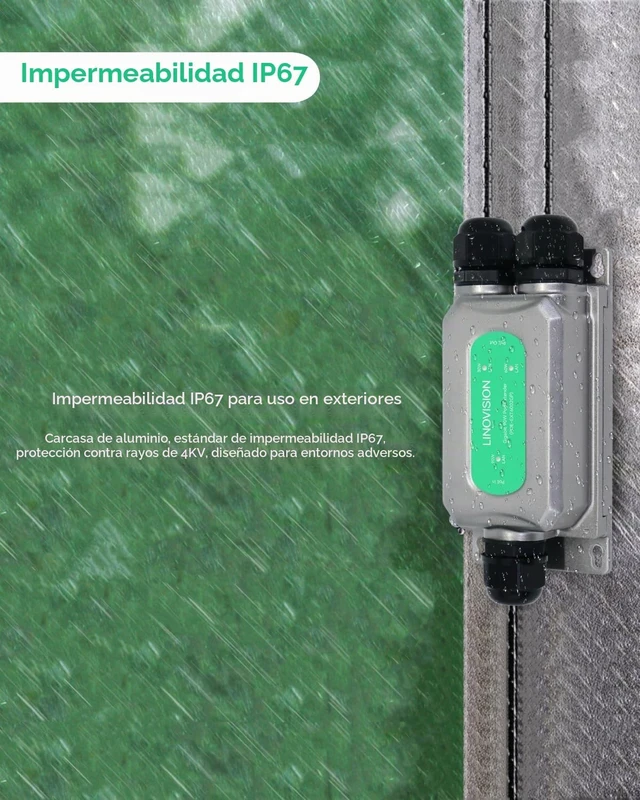 Alt view image 7 of 7 - LINOVISION Outdoor PoE++ Extender and 10G BT90W PoE++ Injector