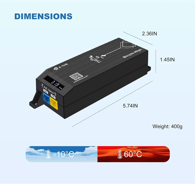 Alt view image 5 of 6 - 60W PoE Injector Gigabit with LED Display