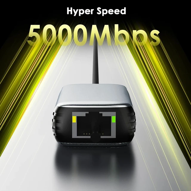 Alt view image 6 of 7 - 5Gbps Ethernet Adapter Type C Fast Ethernet Adapter for Desktop