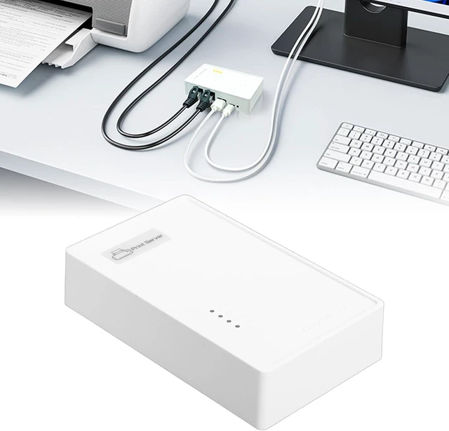 Alt view image 2 of 7 - Eujgoov Print Server with USB Port for Wireless WiFi Printer Sharing