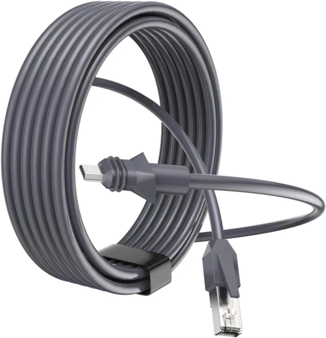 Alt view image 6 of 7 - Satellite Extension Cable 82FT Weatherproof Flat High Performance Antennae Replacement 26AWG RJ45 1200Mbps High Speed Data Transfer for Mobile Internet Outdoor Use