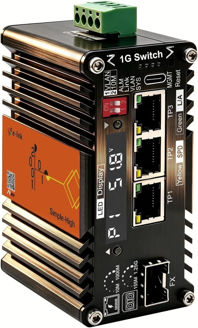 Main image of 1 SFP 3 RJ45 Switch with Mobile APP and PC Web Smart AI Switch