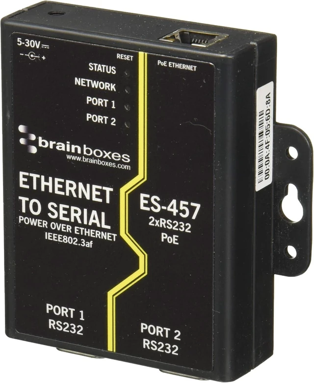 Main image of Brainboxes Device Server - 2 Ports - 10MB LAN, 100MB LAN, RS-232 (ES-457)