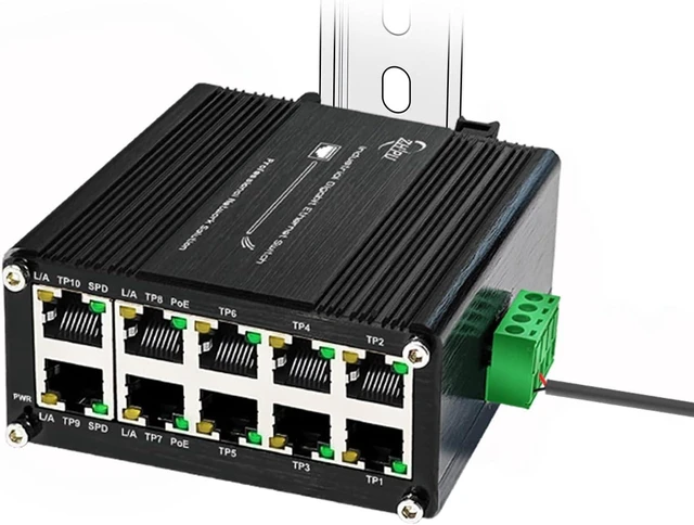 Main image of Industrial 8-Port RJ45 IEEE802.3af/at Gigabit PoE Switch