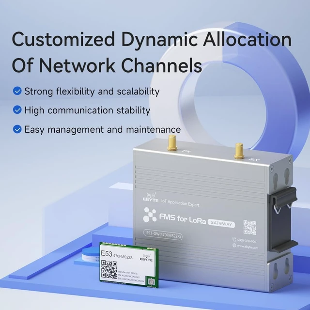 Alt view image 7 of 7 - Lora FMS Star Networking Modem 470MHz E53-GW(470FMS22R) 22dbm Ad Hoc Network Long Distance 3KM Low Power Up to 1200 Nodes