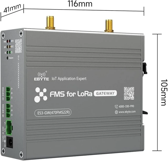 Alt view image 2 of 7 - Lora FMS Star Networking Modem 470MHz E53-GW(470FMS22R) 22dbm Ad Hoc Network Long Distance 3KM Low Power Up to 1200 Nodes