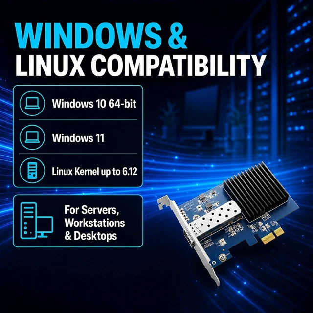 Alt view image 5 of 7 - 10GbE SFP+ PCIe Network Card, Realtek RTL8127ATF