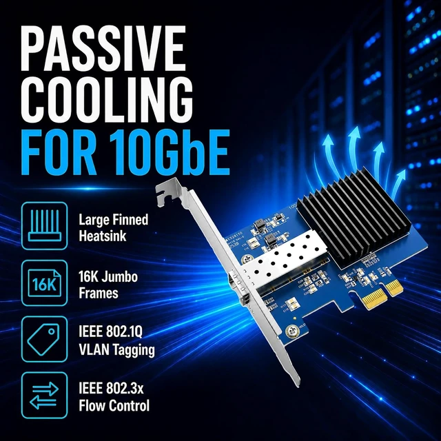 Alt view image 6 of 7 - 10GbE SFP+ PCIe Network Card, Realtek RTL8127ATF